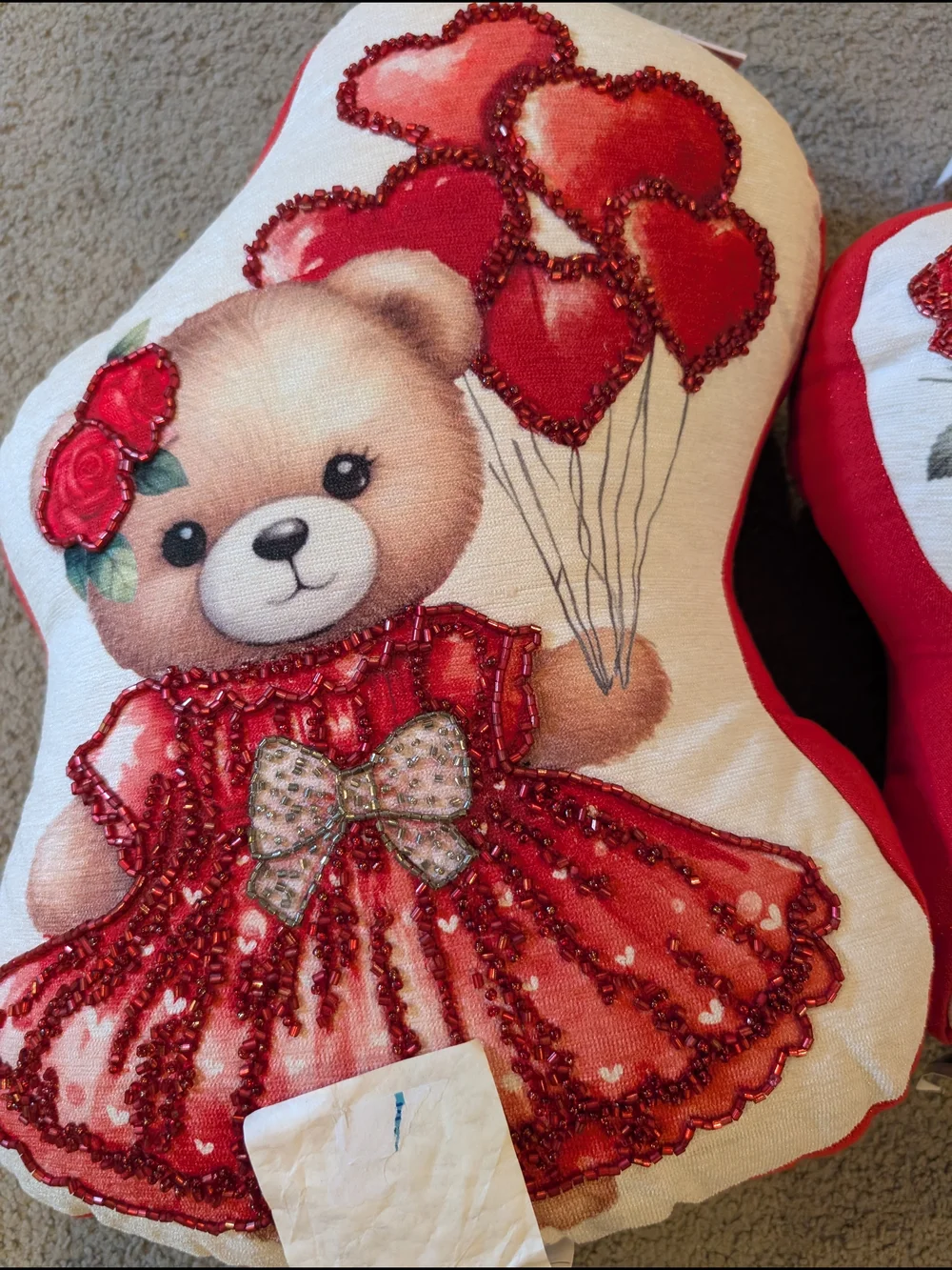 Valentine Red Teddy Bear Decorative Throw Pillow - Home Holiday3 Of Them